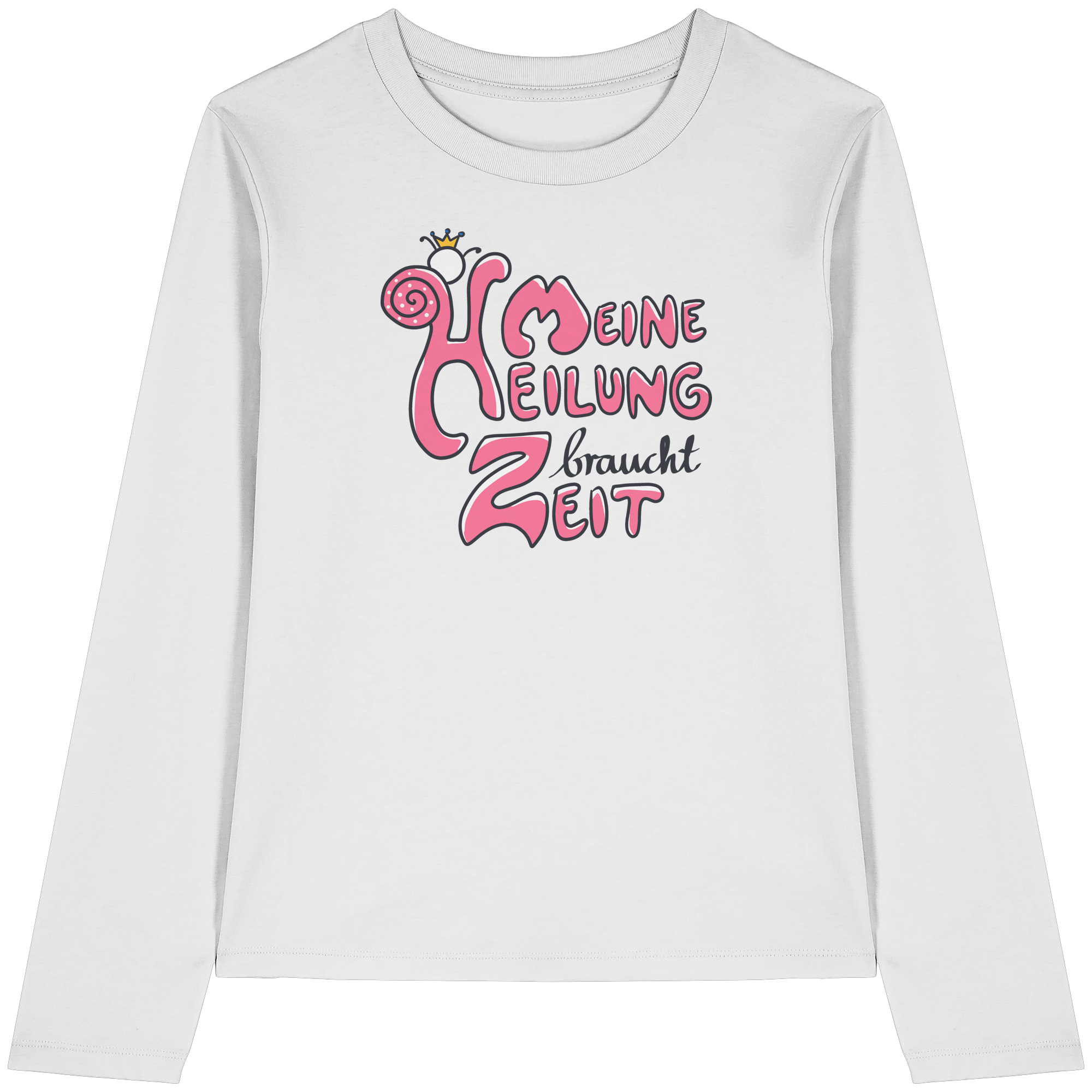 Meine Heilung braucht Zeit "Pinke Edition" - Womens Organic Longsleeve T-Shirt