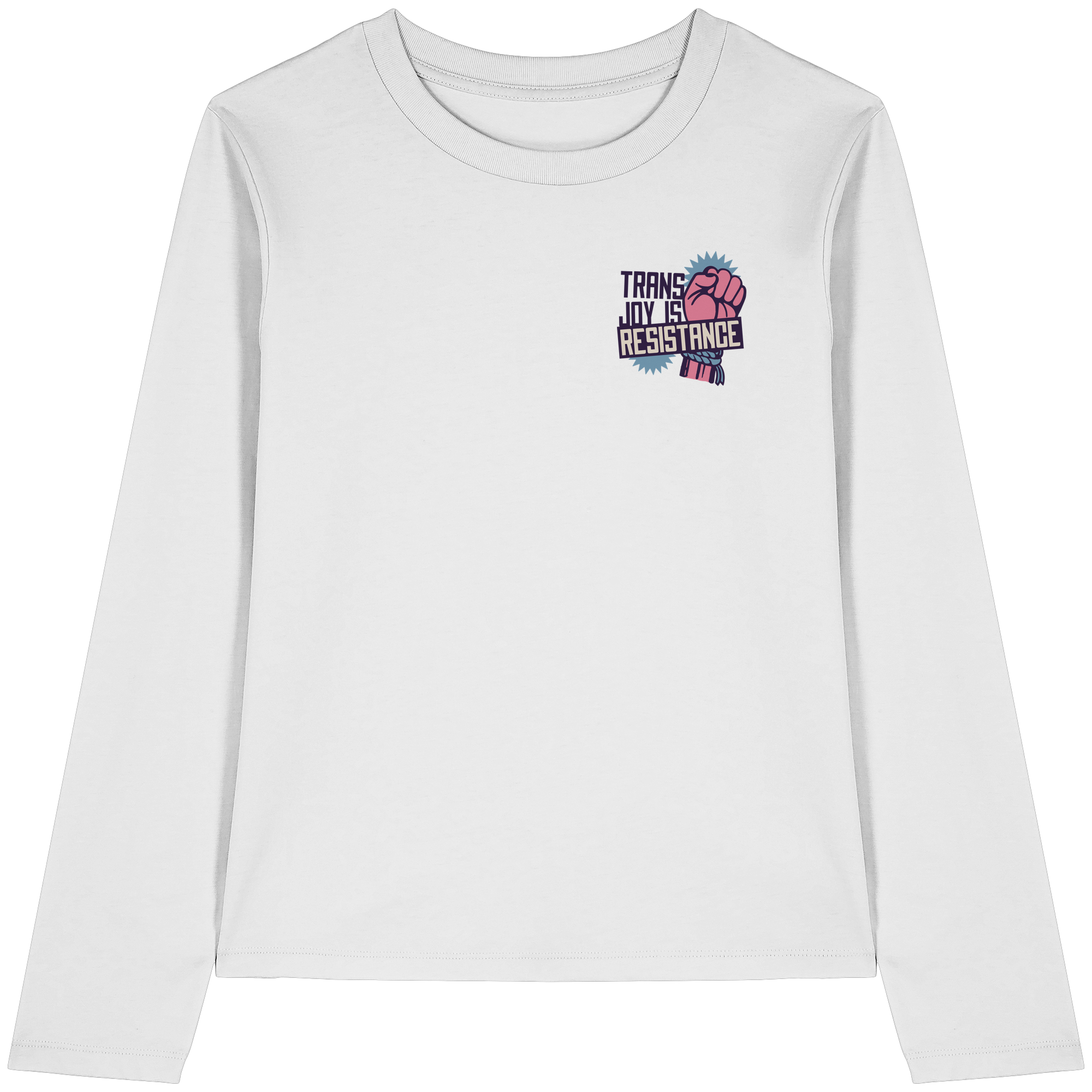 Trans Joy Is Resistance "Raised Fist Edition" - Womens Organic Longsleeve T-Shirt