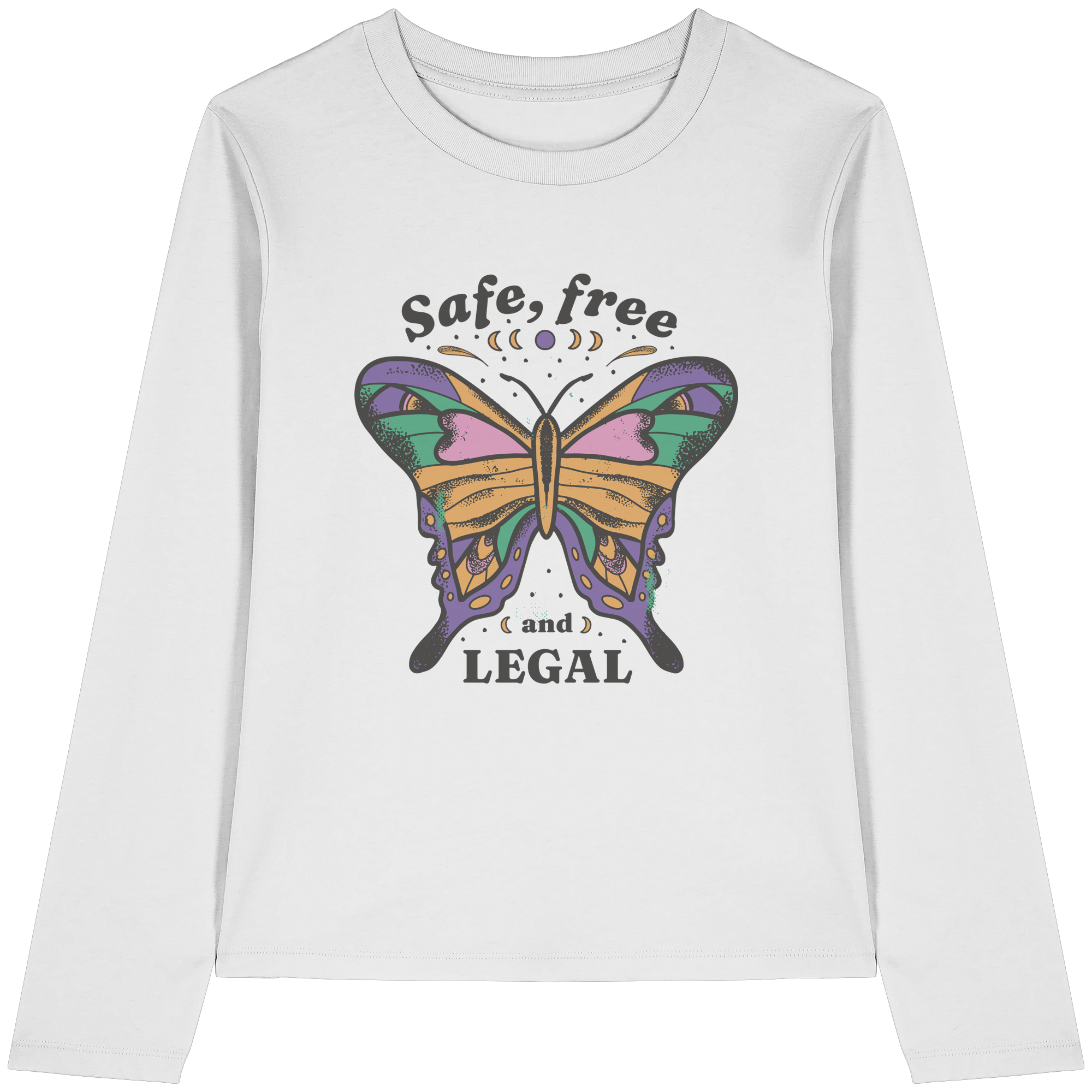 Safe Free Legal "Schmetterling Edition" - Womens Organic Longsleeve T-Shirt