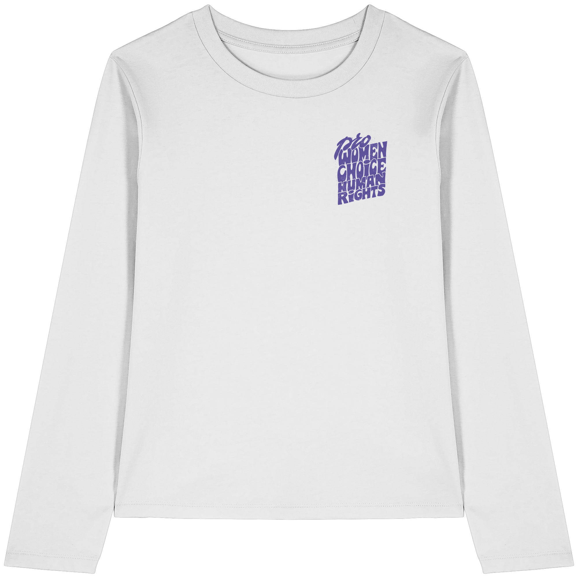 Pro Women Choice Human Rights "Lila Edition" - Womens Organic Longsleeve T-Shirt