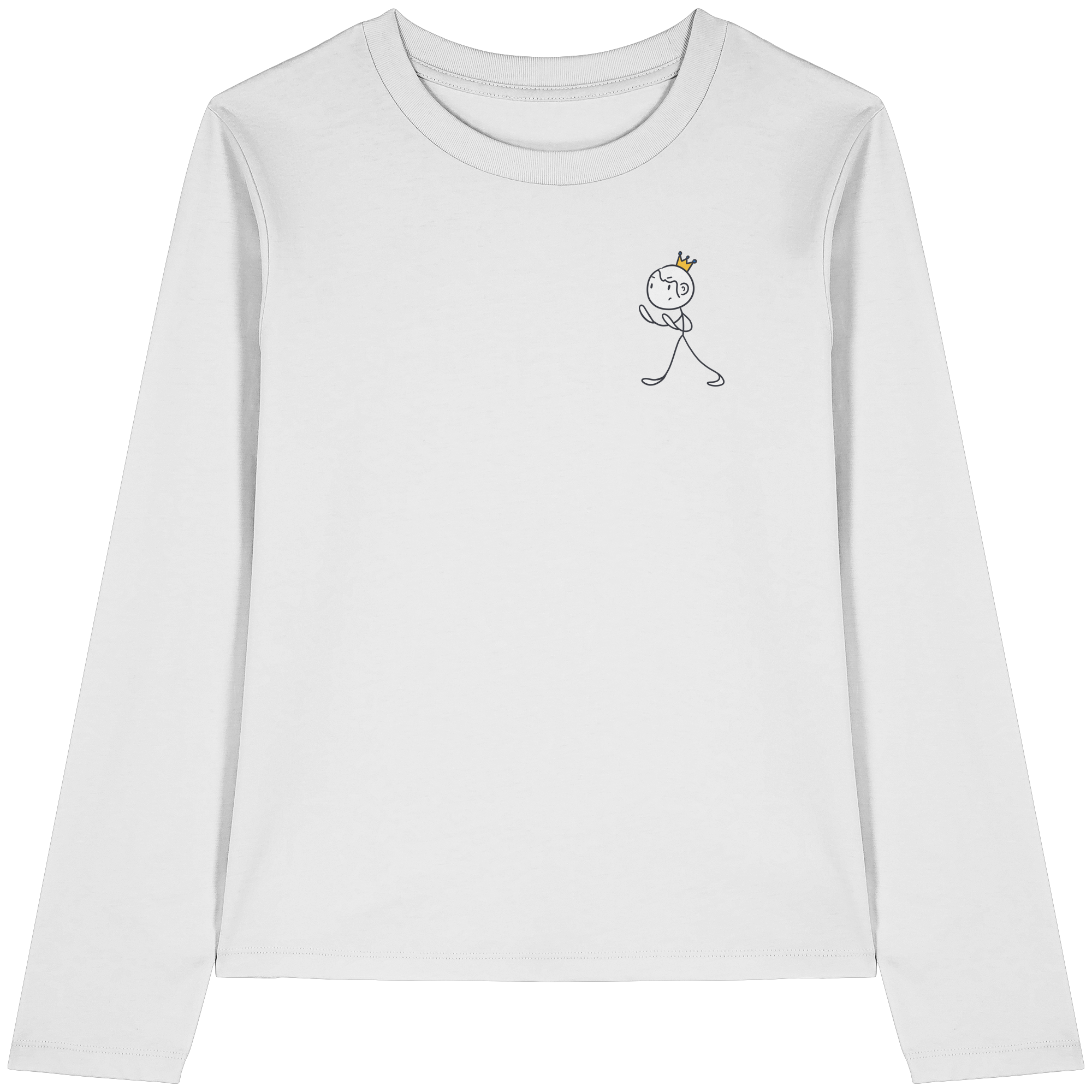 Seelenmännchen "Selbstverteidigung Edition" Brustprint (hell) - Womens Organic Longsleeve T-Shirt