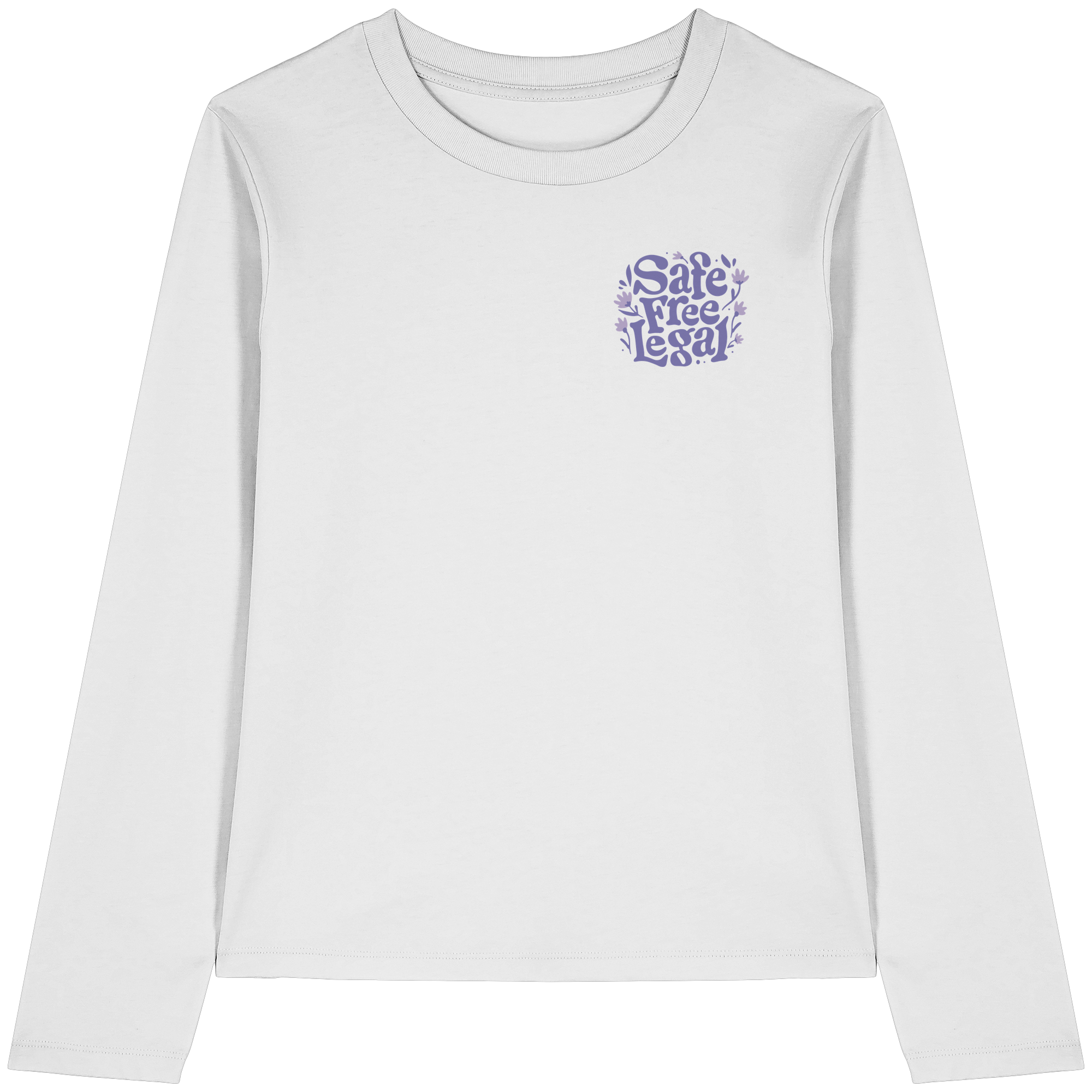 Safe Free Legal "Blumen Edition" - Womens Organic Longsleeve T-Shirt