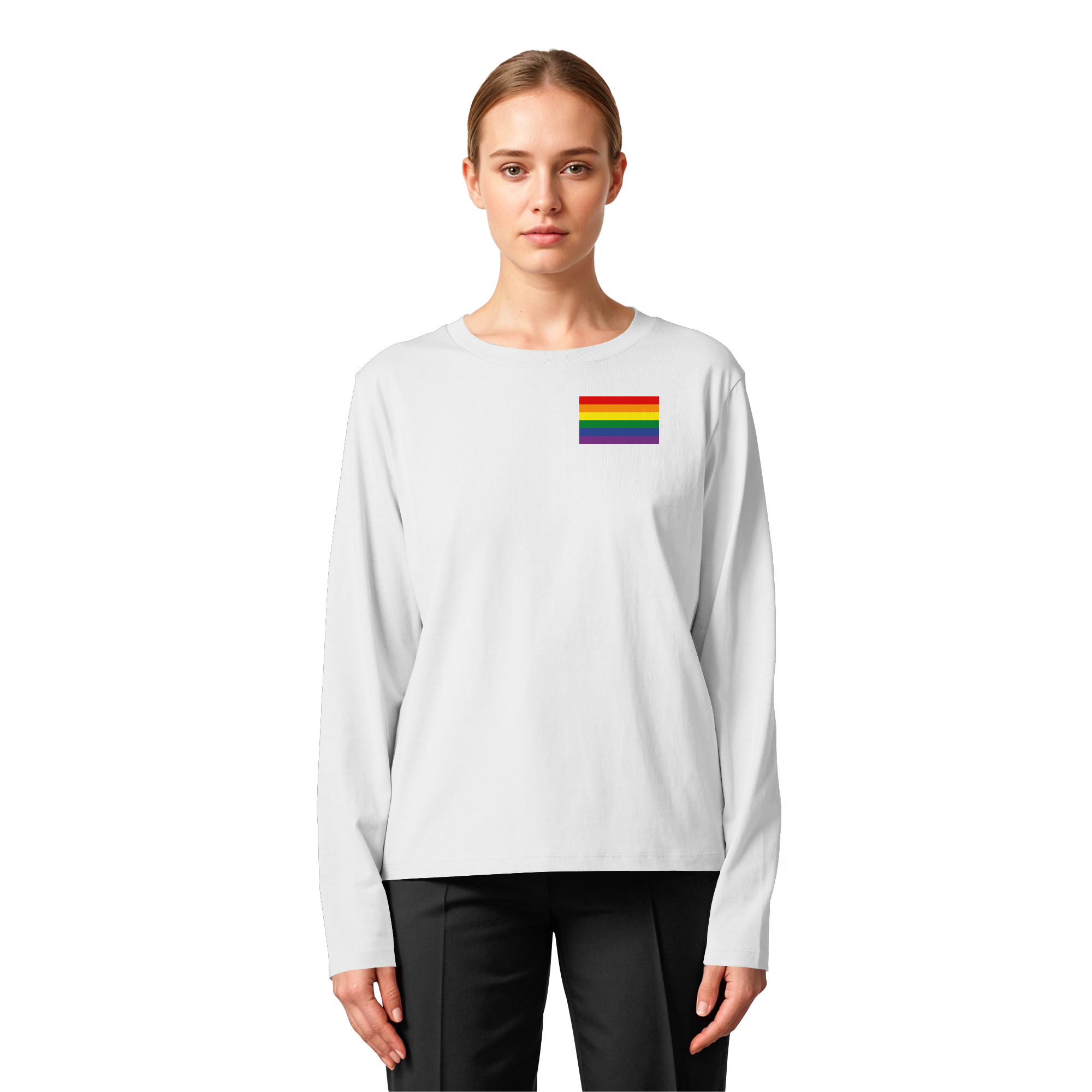 Regenbogen Pride Flag - Womens Organic Longsleeve T-Shirt