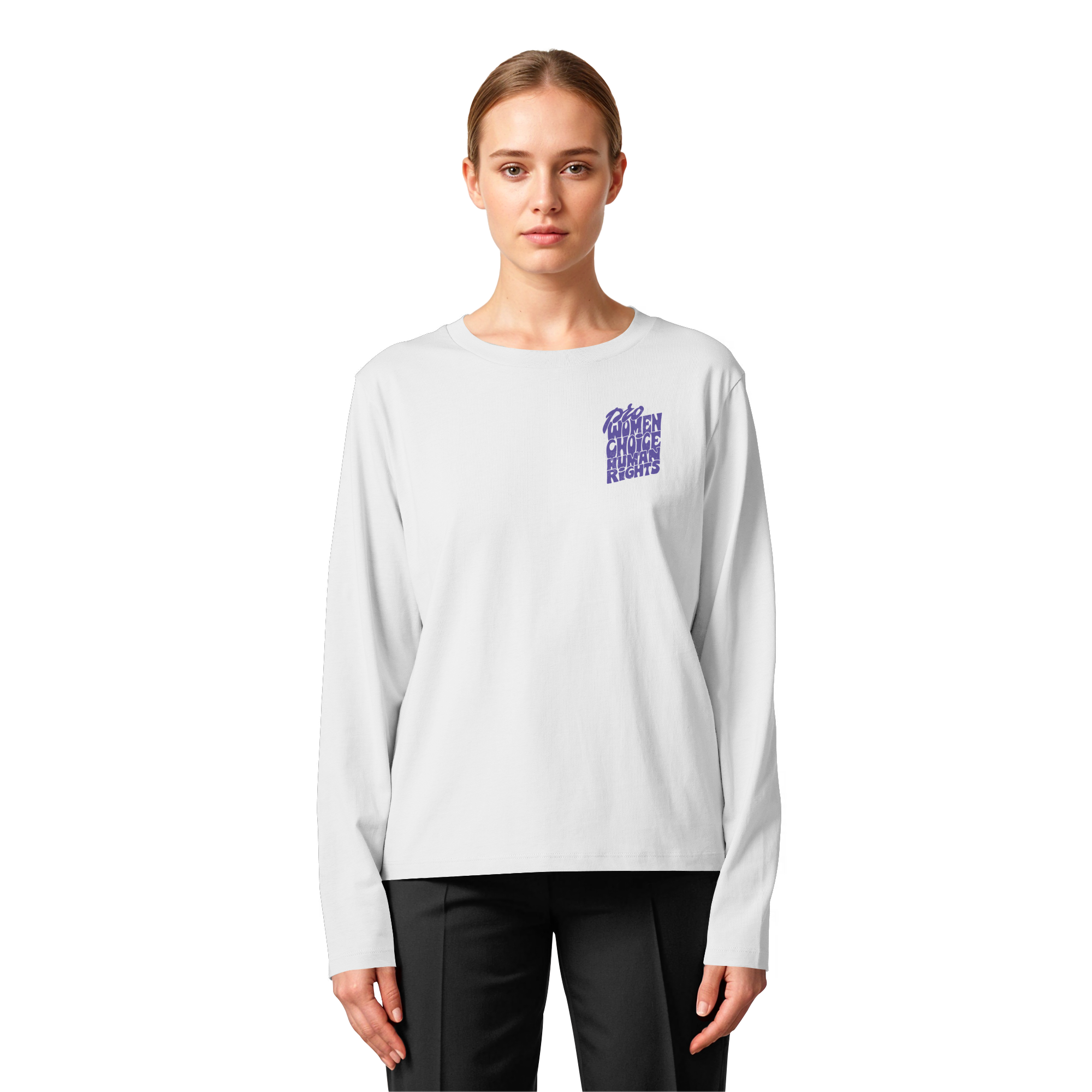Pro Women Choice Human Rights "Lila Edition" - Womens Organic Longsleeve T-Shirt