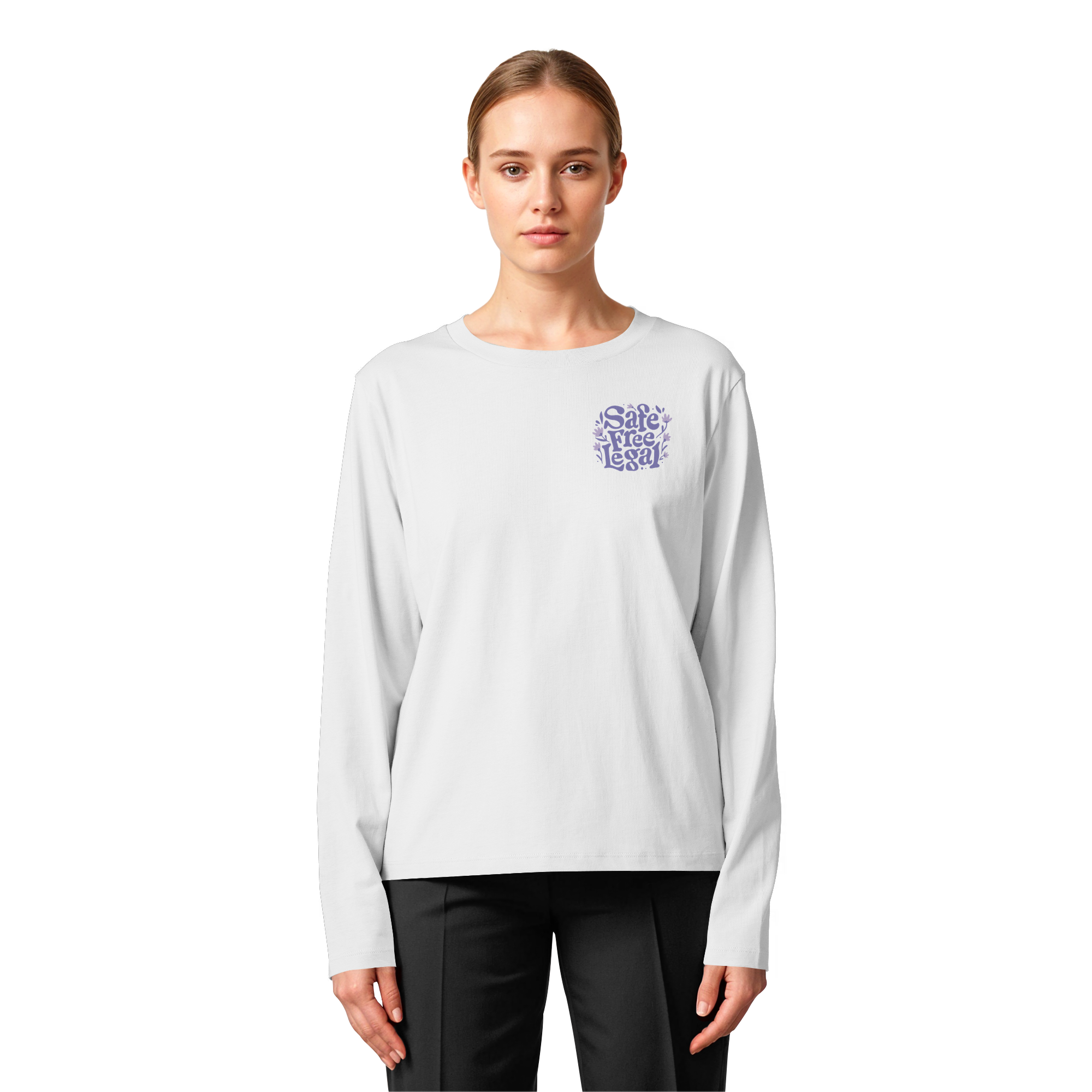 Safe Free Legal "Blumen Edition" - Womens Organic Longsleeve T-Shirt