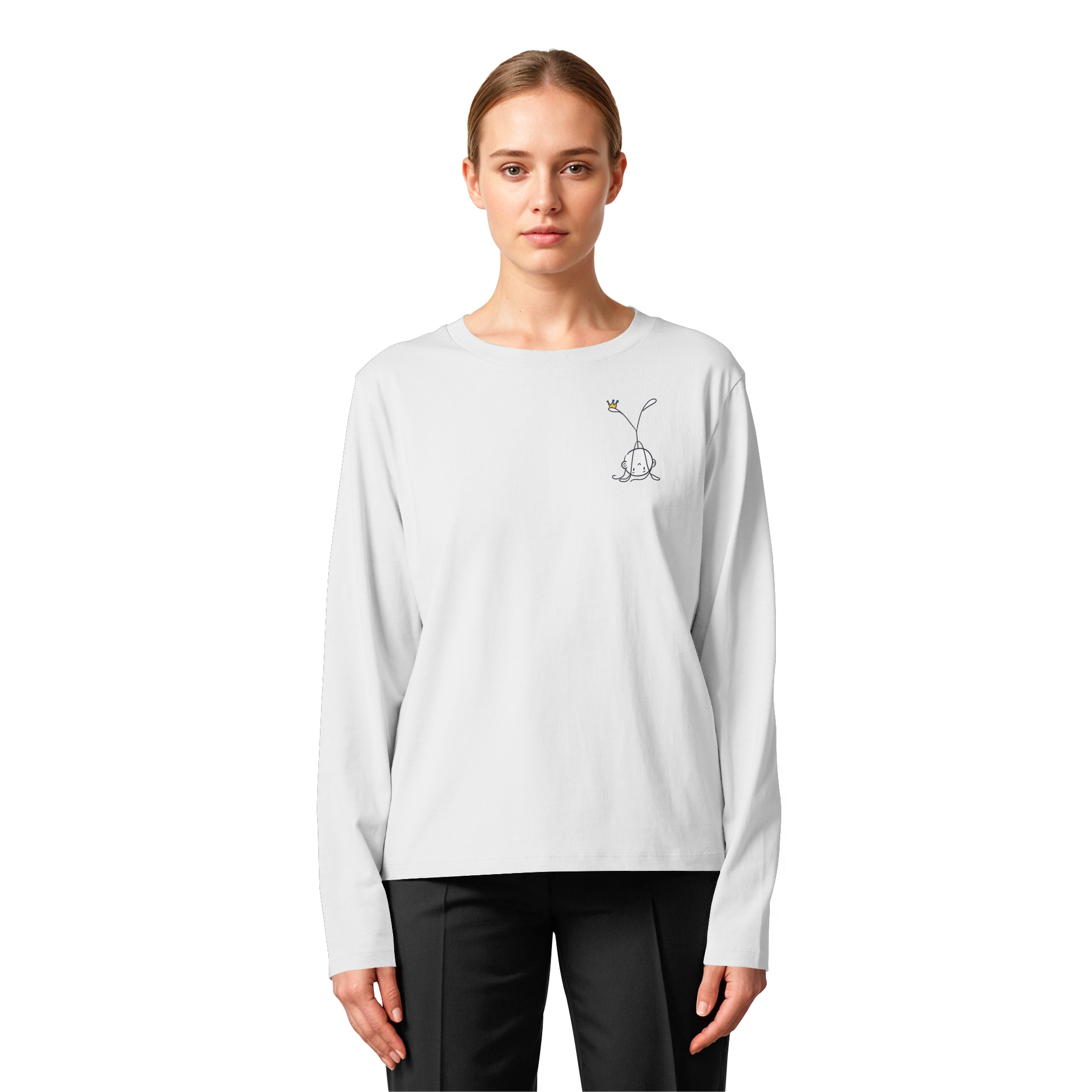 Mein Körper gehört mir "Schwarze Edition" Backprint - Womens Organic Longsleeve T-Shirt
