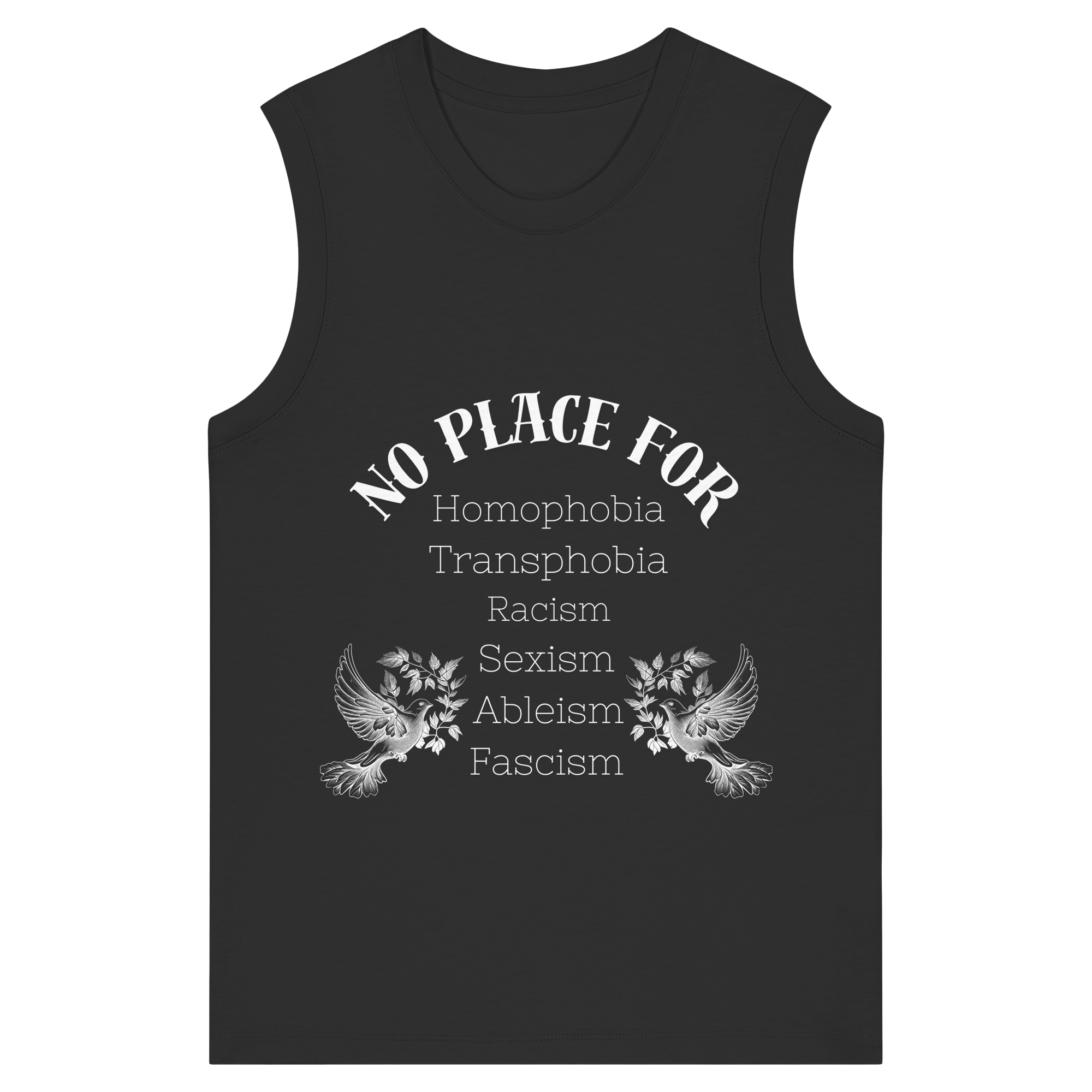 No Place For (weiße Schrift) - Womens Organic Tank Top