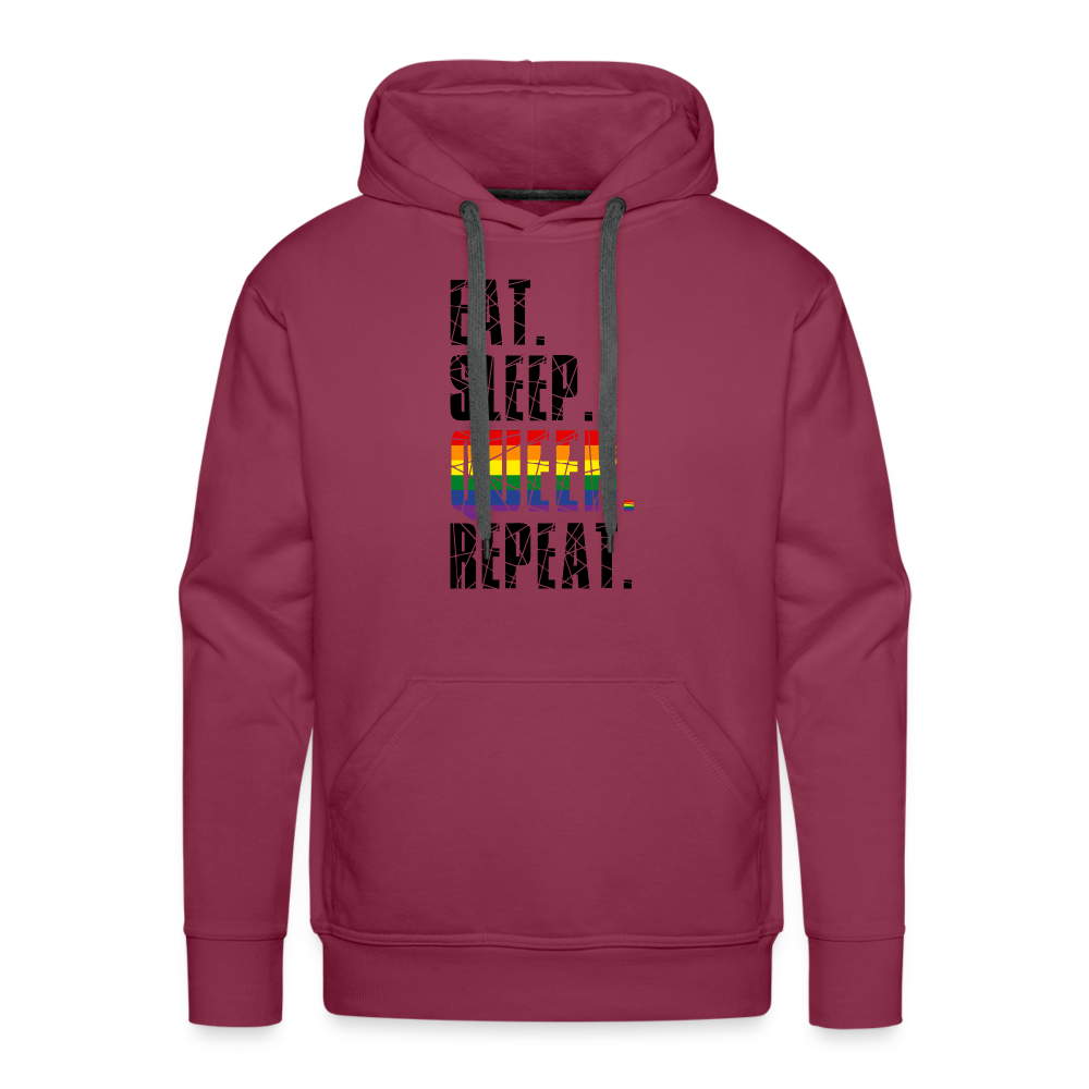 EAT. SLEEP. QUEER. REPEAT. "Männer" Hoodie - Bordeaux