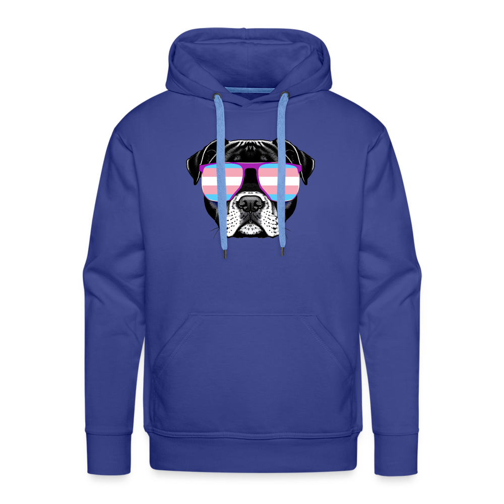 Hund mit Trans-Sonnenbrille "Männer"-Schnitt Premium Hoodie - Königsblau