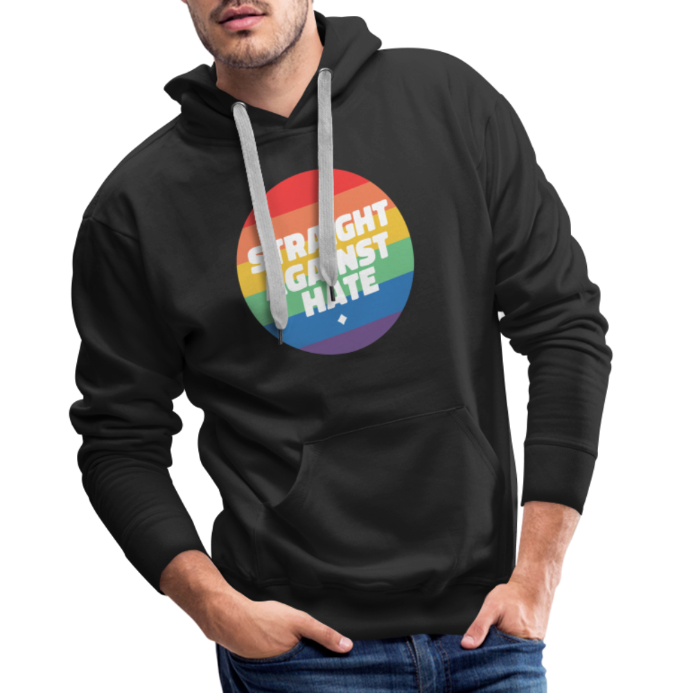 Straight Against Hate Badge "Männer" Hoodie - Schwarz