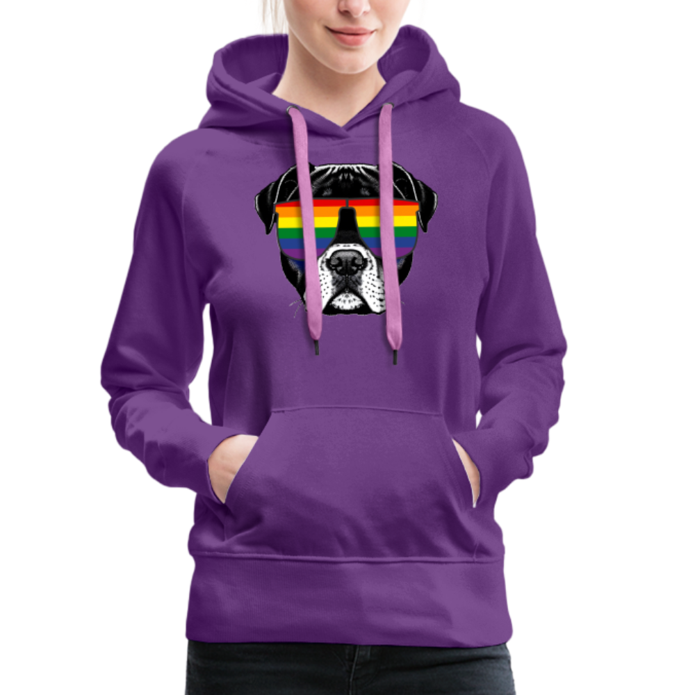 Regenbogen Doggo "Frauen" Hoodie - Purple