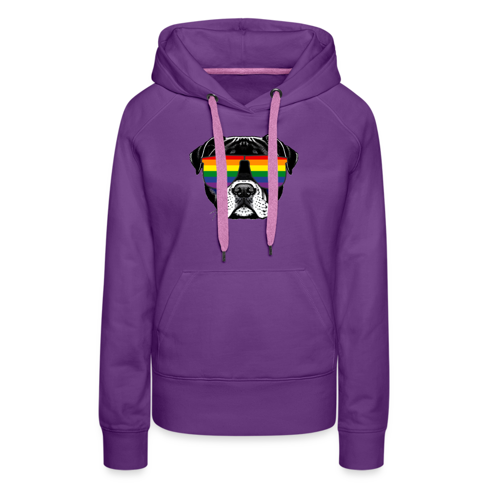 Regenbogen Doggo "Frauen" Hoodie - Purple