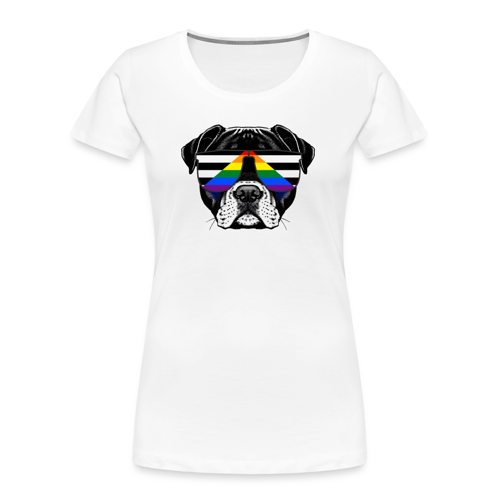 Straight Ally Doggo "Frauen" T-Shirt - weiß