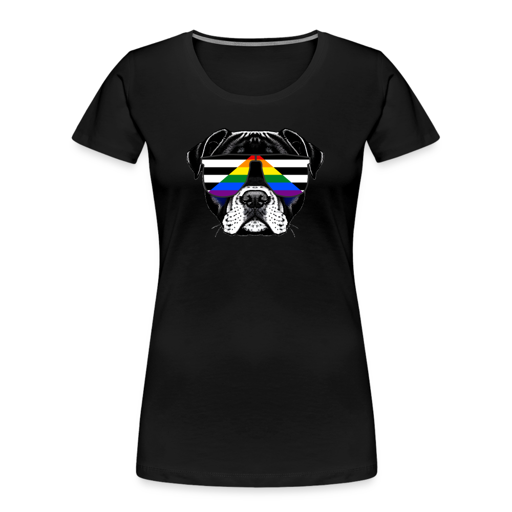 Straight Ally Doggo "Frauen" T-Shirt - Schwarz