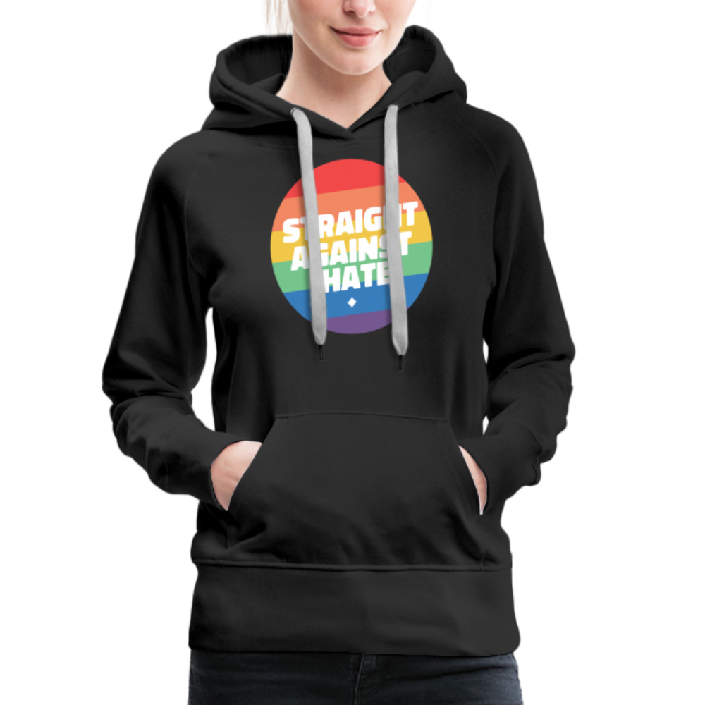 Straight Against Hate Badge "Frauen" Hoodie - Schwarz