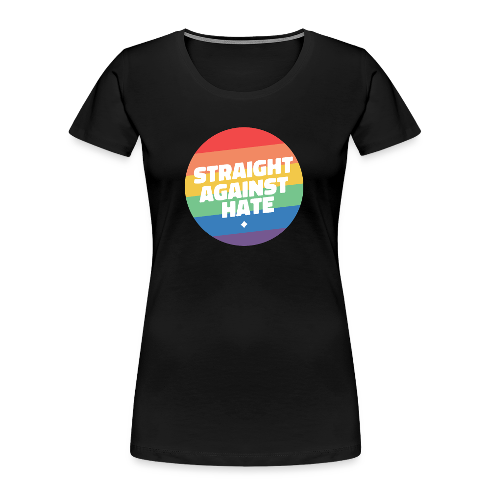 Straight Against Hate Badge "Frauen" T-Shirt - Schwarz