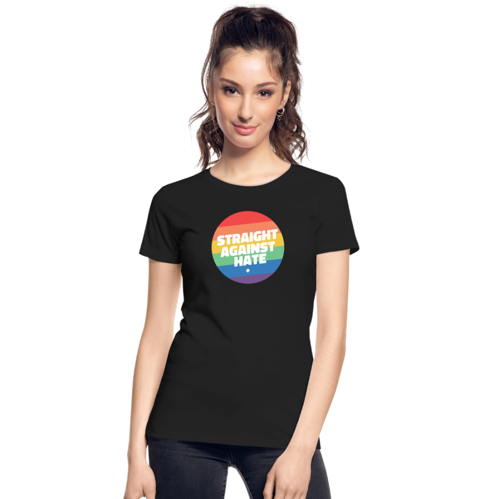 Straight Against Hate Badge "Frauen" T-Shirt - Schwarz