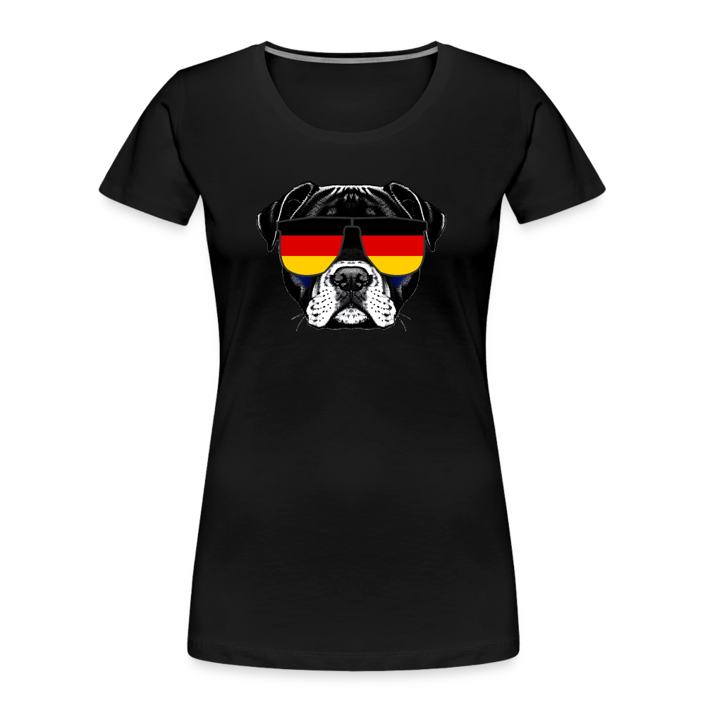 Deutschland Doggo "Frauen" T-Shirt - Schwarz