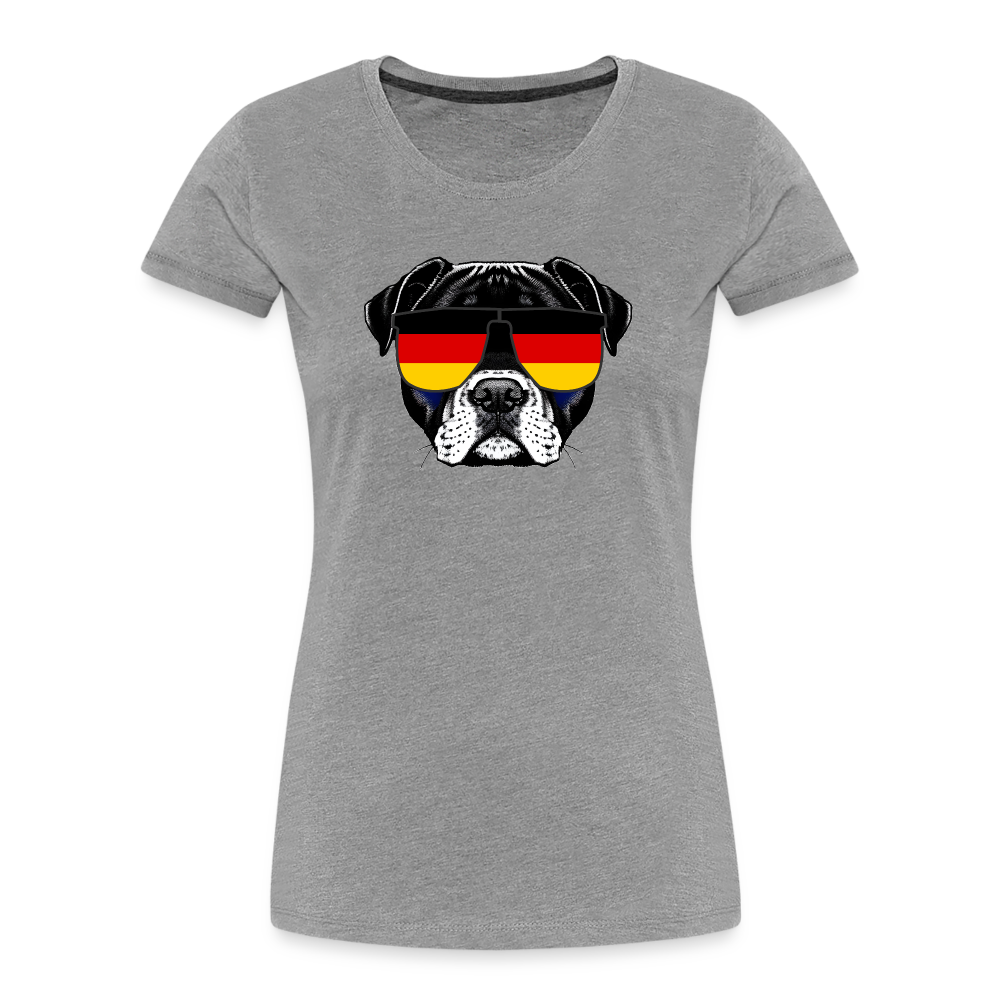 Deutschland Doggo "Frauen" T-Shirt - Grau meliert