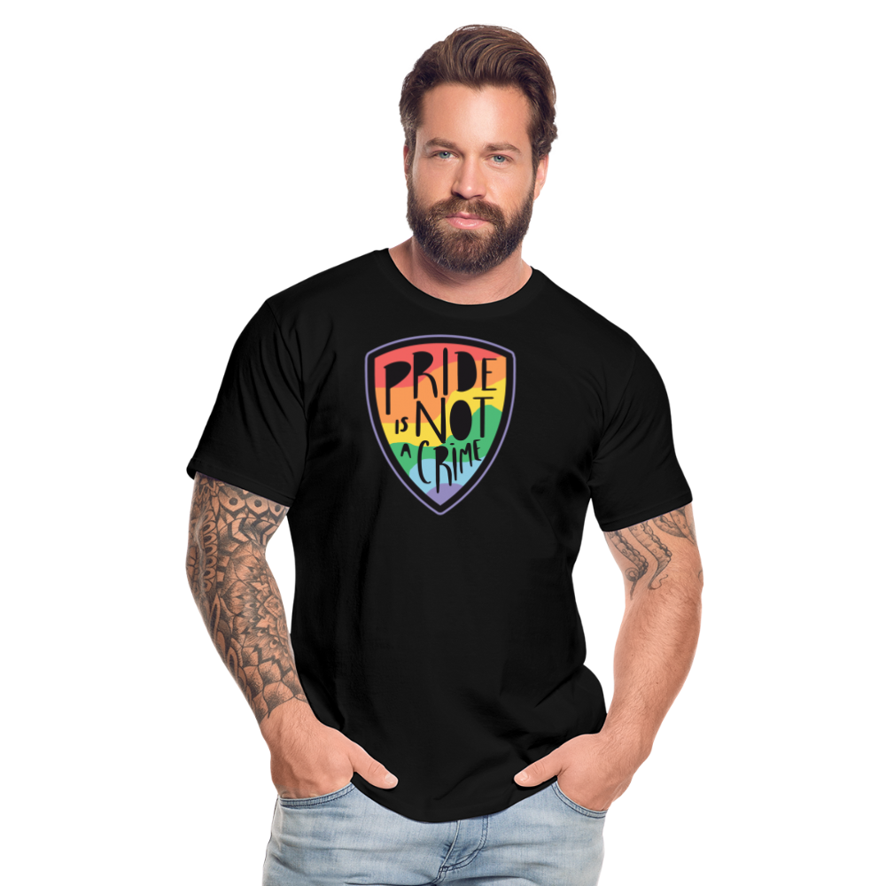 Pride is not a Crime Badge "Männer"-Schnitt T-Shirt - Schwarz