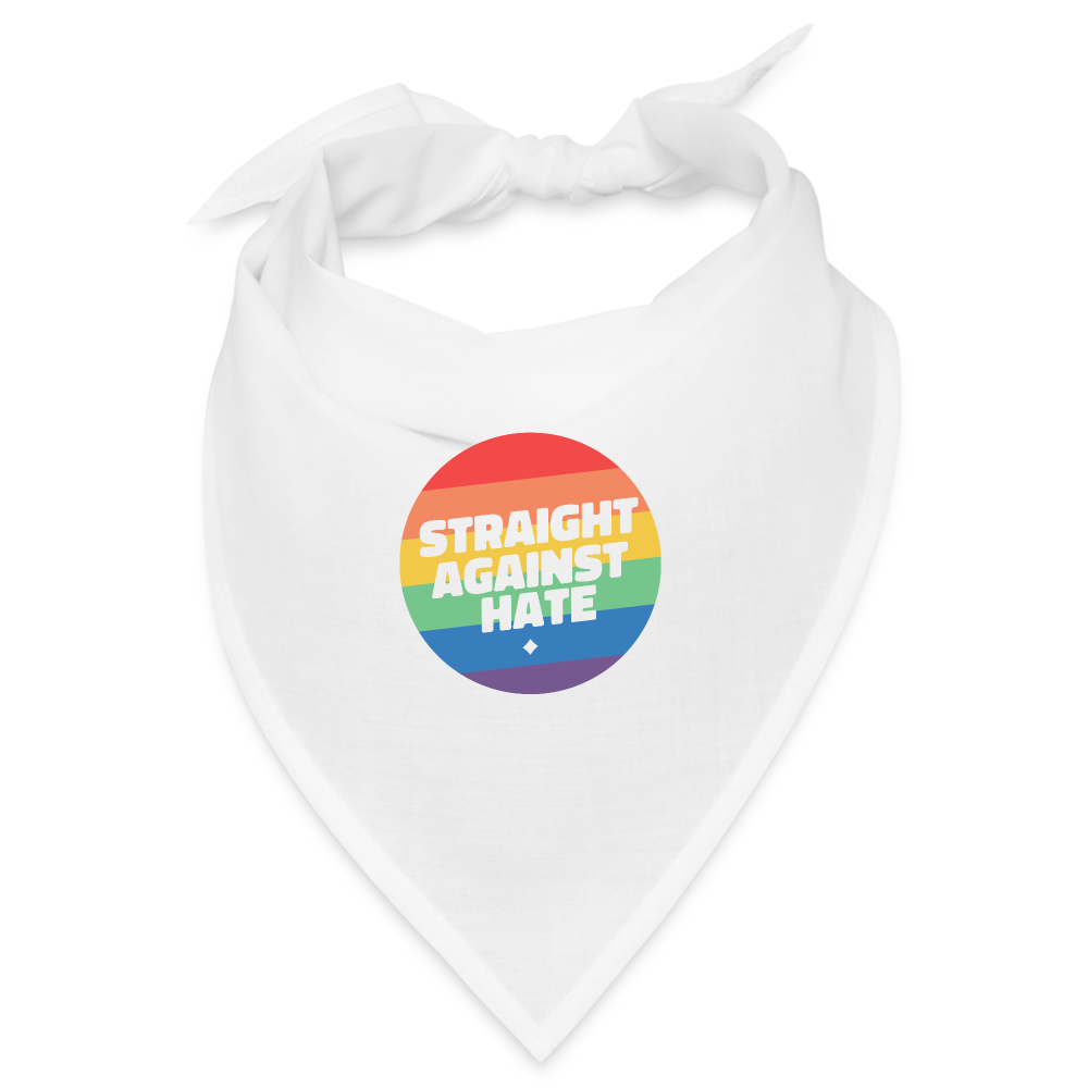 Straight Against Hate Badge Bandana - weiß
