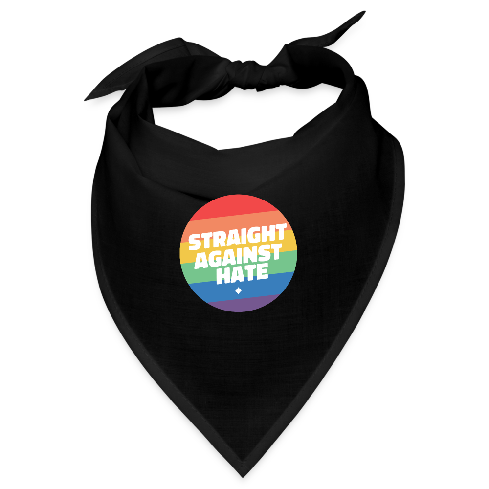Straight Against Hate Badge Bandana - Schwarz