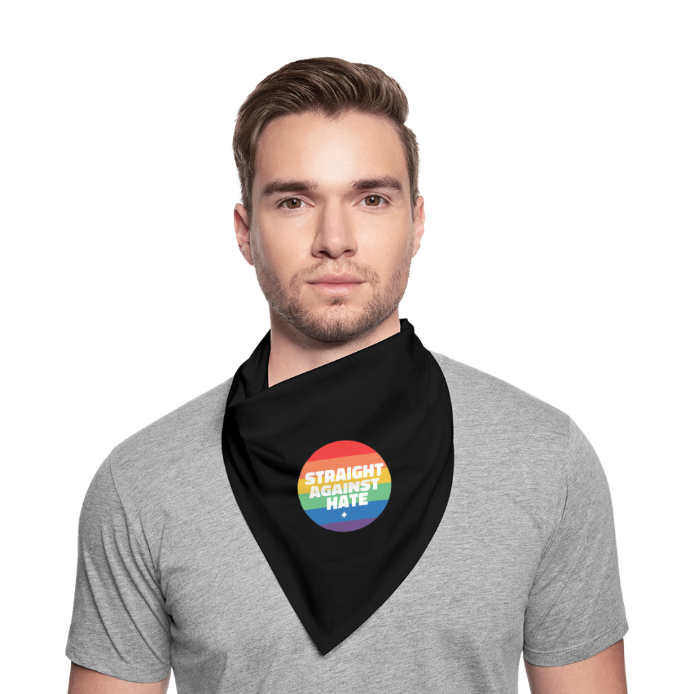 Straight Against Hate Badge Bandana - Schwarz