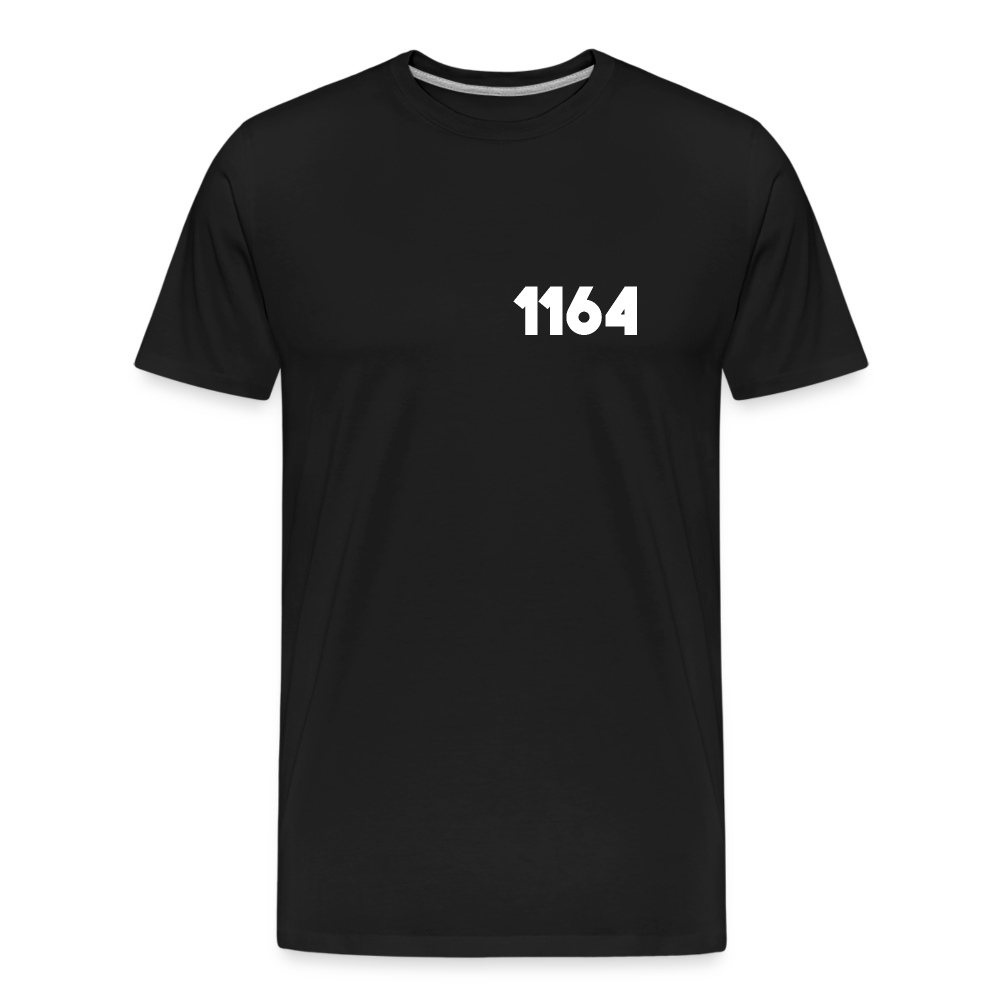 1164 "Männer"-Schnitt T-Shirt - Schwarz