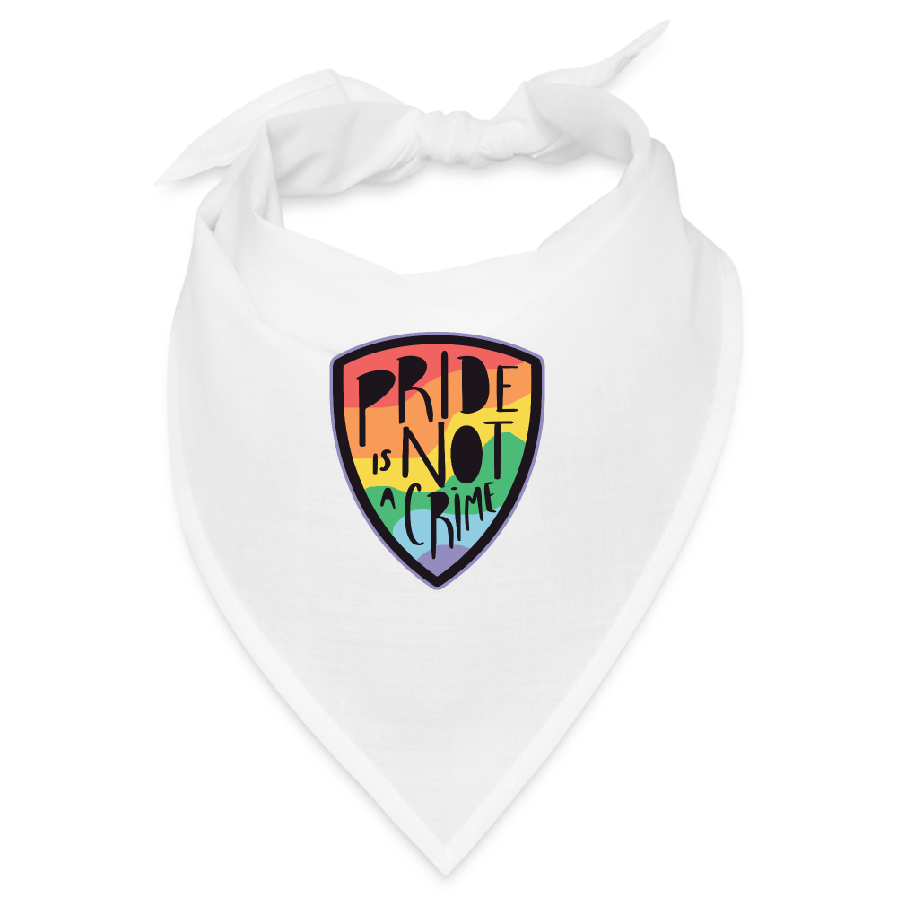 Pride is not a Crime Badge Bandana - weiß