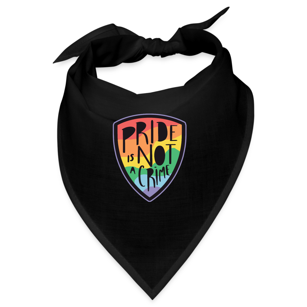 Pride is not a Crime Badge Bandana - Schwarz