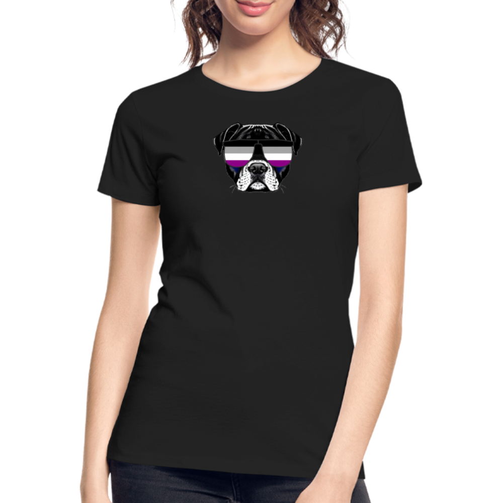 Asexual Doggo "Frauen" T-Shirt - Schwarz