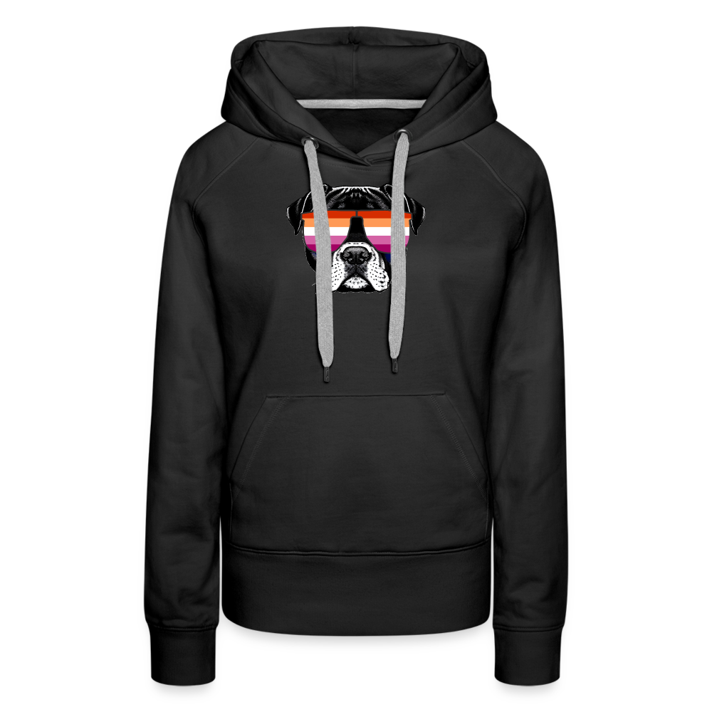 Lesbian Doggo "Frauen" Hoodie - Schwarz