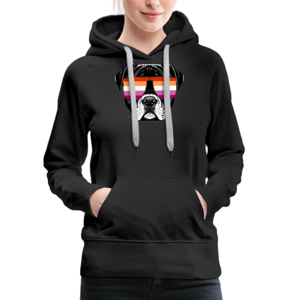 Lesbian Doggo "Frauen" Hoodie - Schwarz