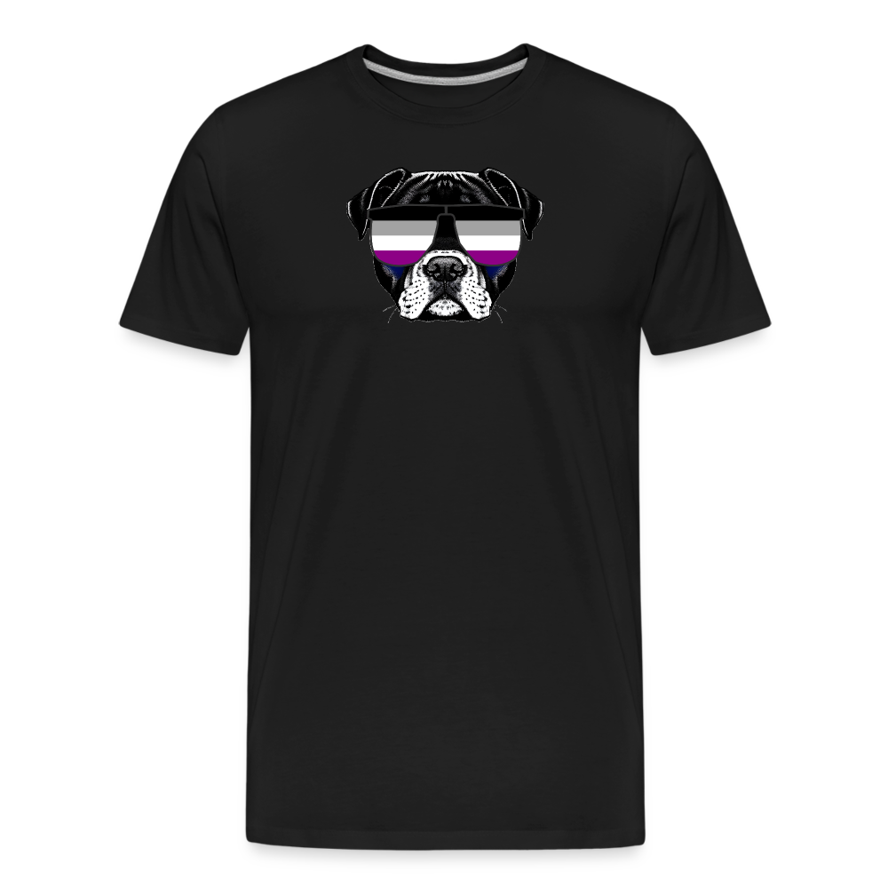 Asexual Doggo "Männer" T-Shirt - Schwarz