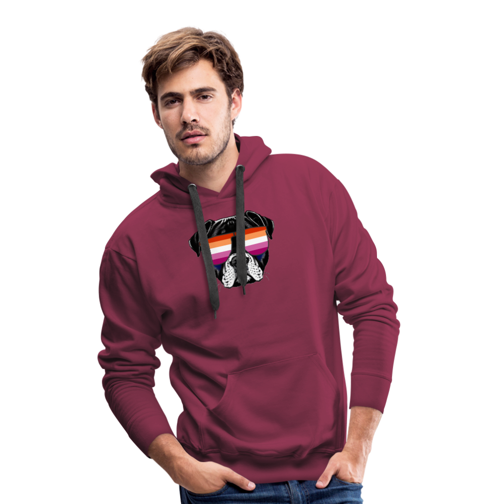 Lesbian Doggo "Männer" Hoodie - Bordeaux