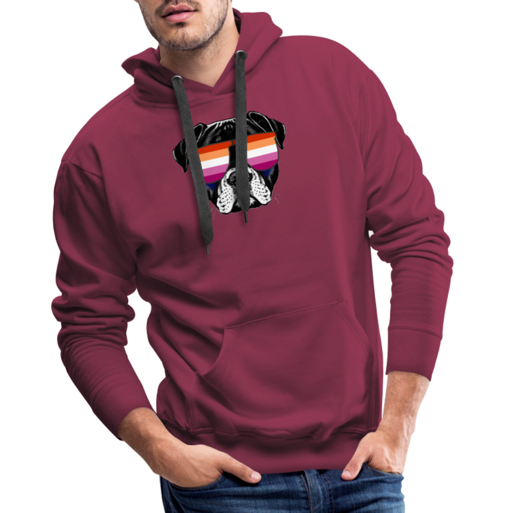 Lesbian Doggo "Männer" Hoodie - Bordeaux