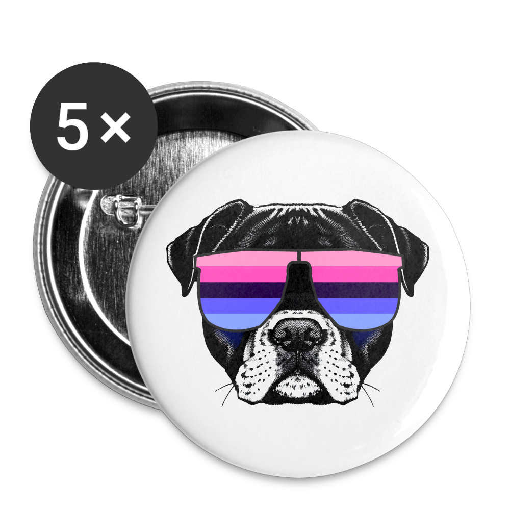 Omnisexual Doggo Buttons klein 5x - weiß