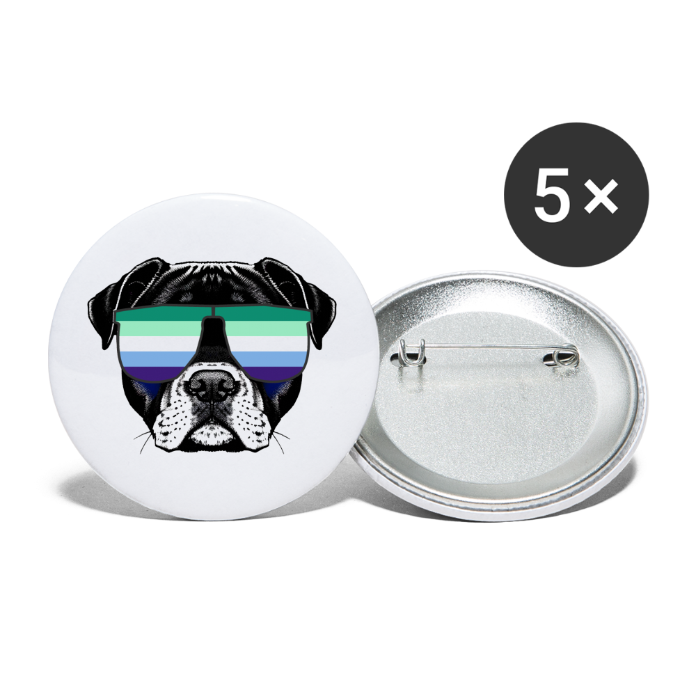 Gay Doggo Buttons klein 5x - weiß