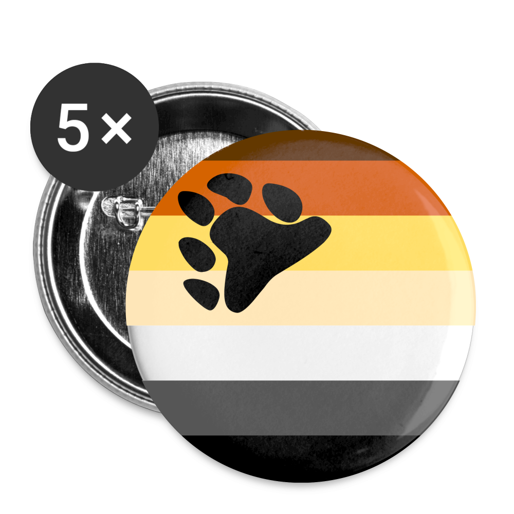 Bären Flagge Buttons klein 5x - weiß