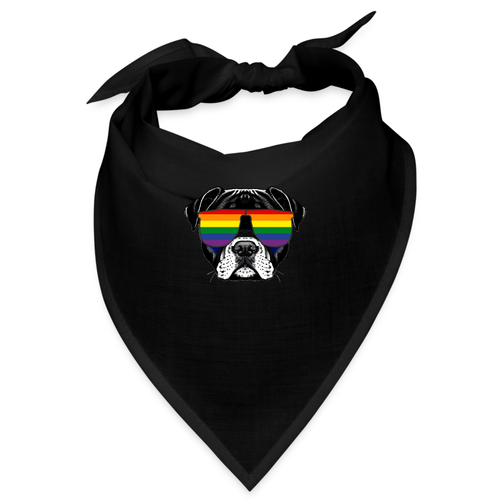 Regenbogen Doggo Bandana - Schwarz