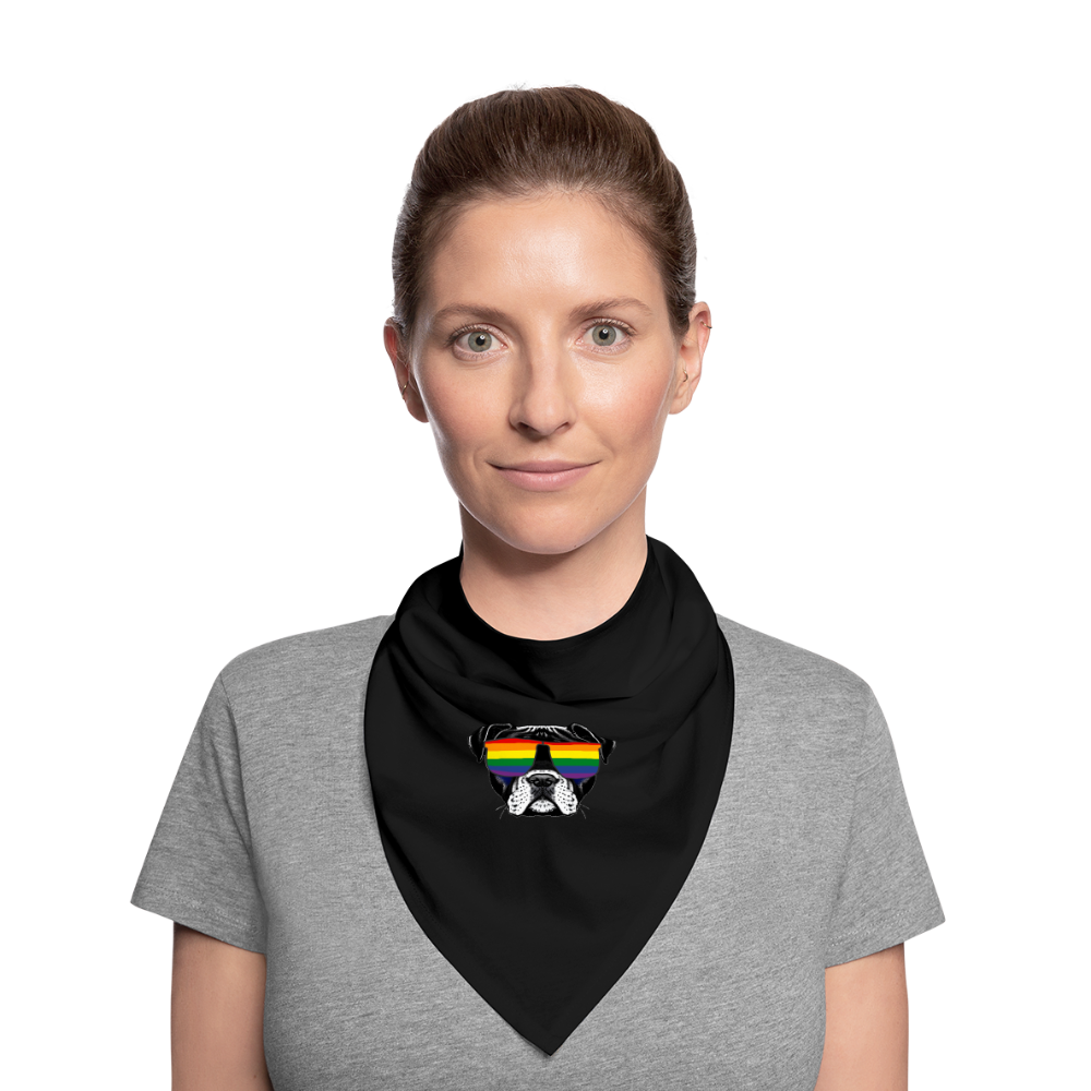 Regenbogen Doggo Bandana - Schwarz