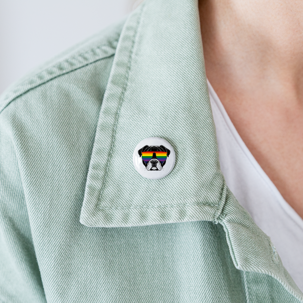 Regenbogen Doggo Buttons klein 5x - weiß