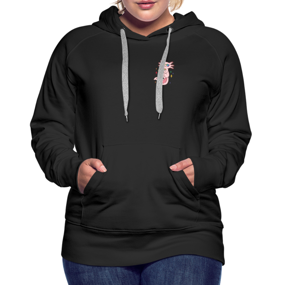 Pride Axolotl "Frauen" Hoodie - Schwarz