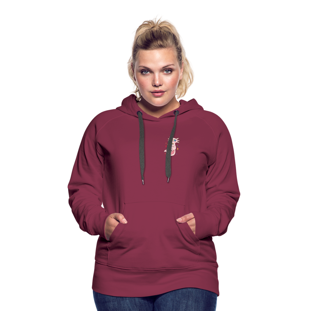 Pride Axolotl "Frauen" Hoodie - Bordeaux