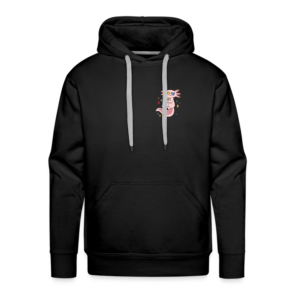 Pride Axolotl "Männer" Hoodie - Schwarz