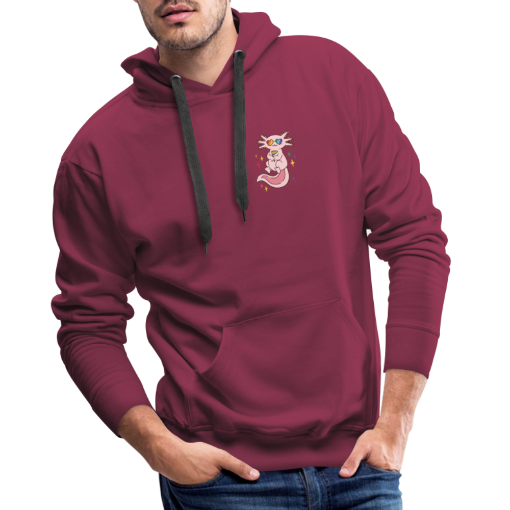 Pride Axolotl "Männer" Hoodie - Bordeaux