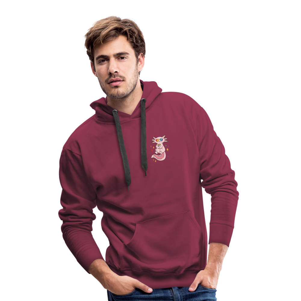 Pride Axolotl "Männer" Hoodie - Bordeaux