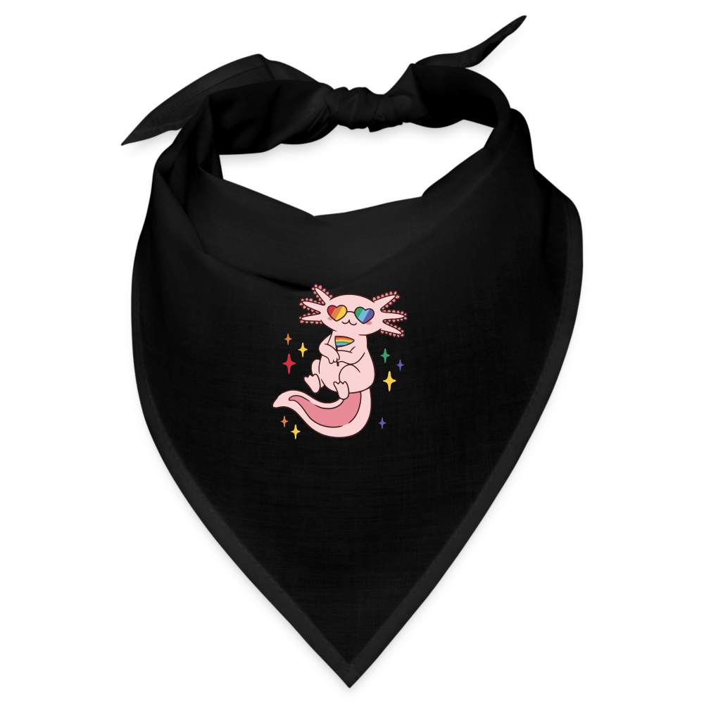 Pride Axolotl Bandana - Schwarz