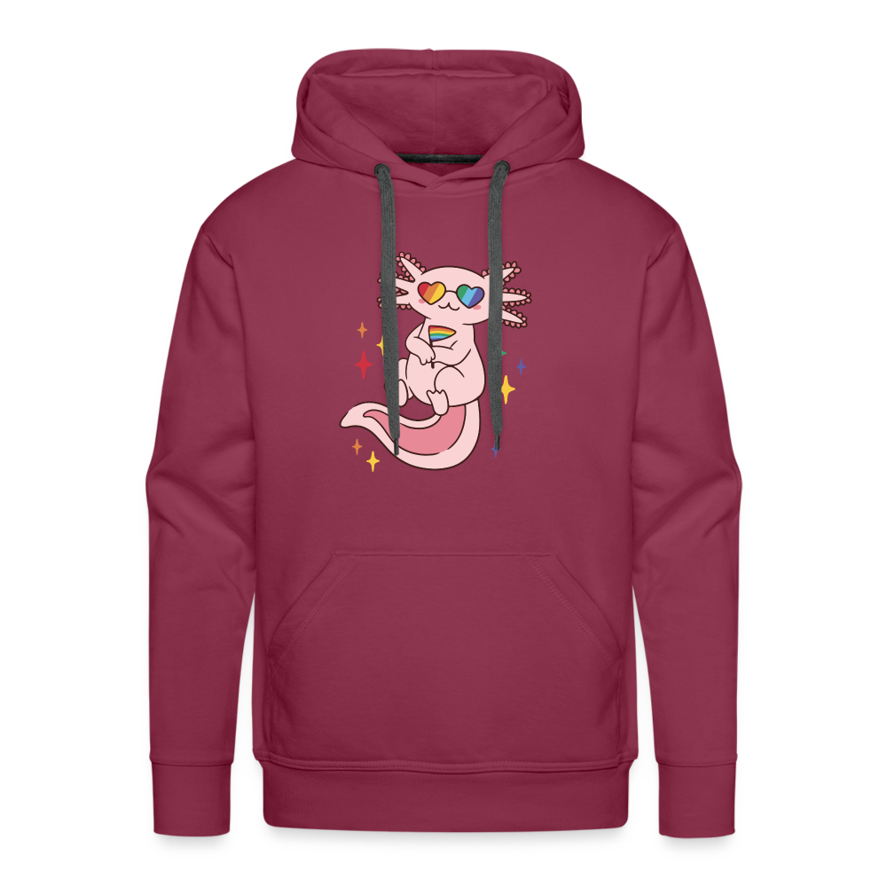 Big Pride Axolotl "Männer" Hoodie - Bordeaux