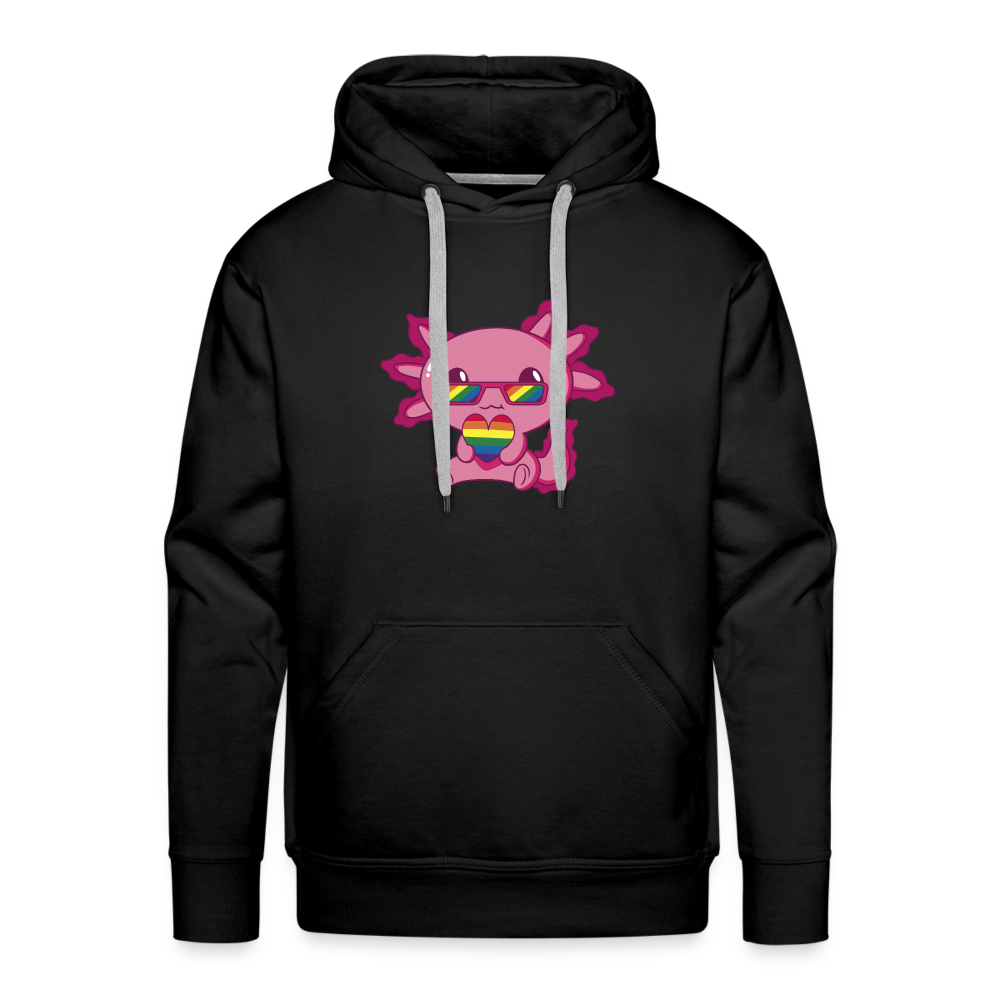 LGBTQ+ Axolotl "Männer" Hoodie - Schwarz